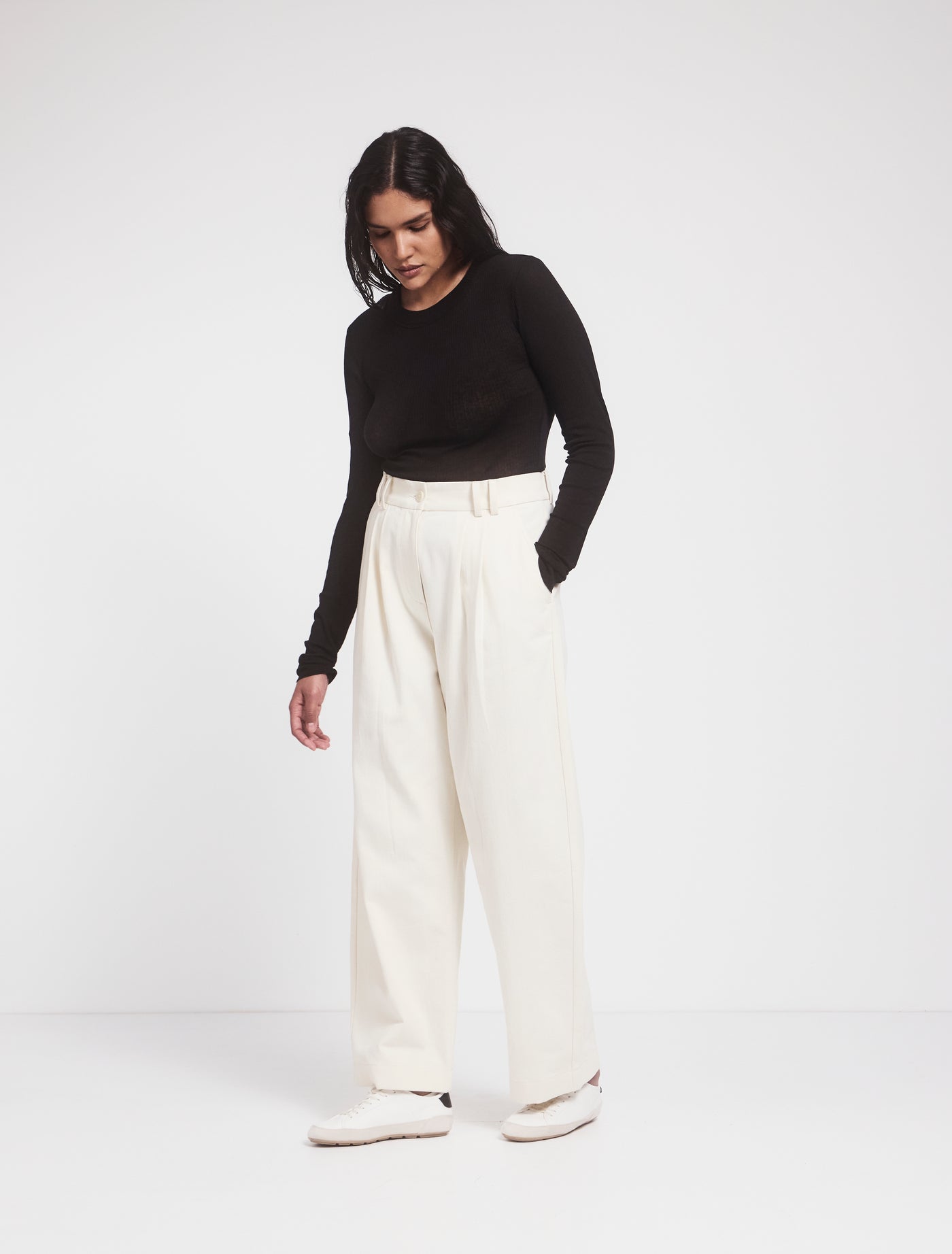 Apollo Loose Pant in Whisper White