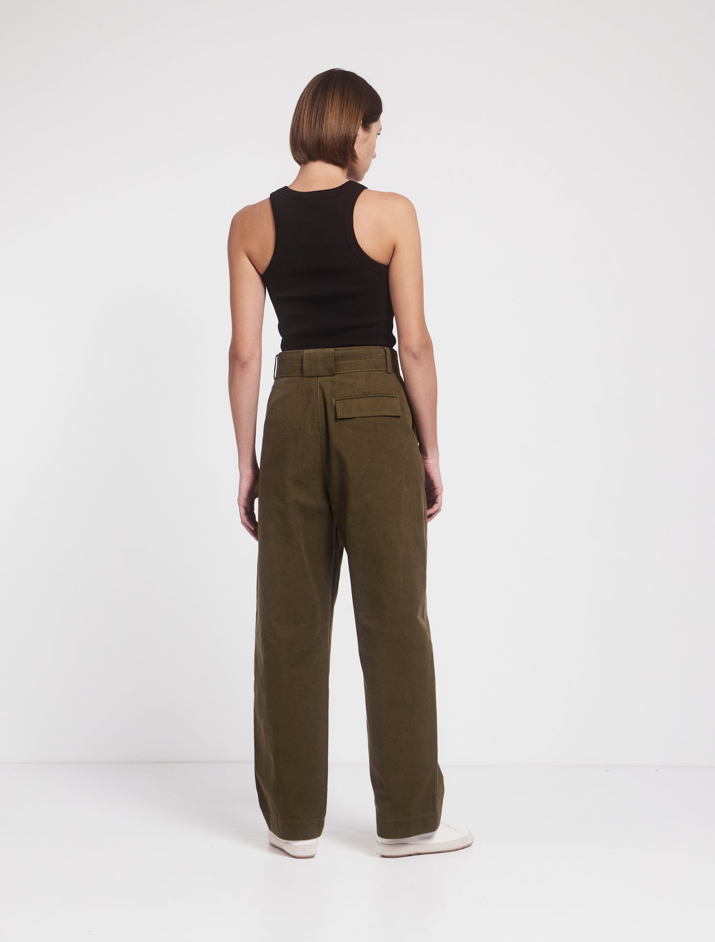 Tino Trousers in Moss