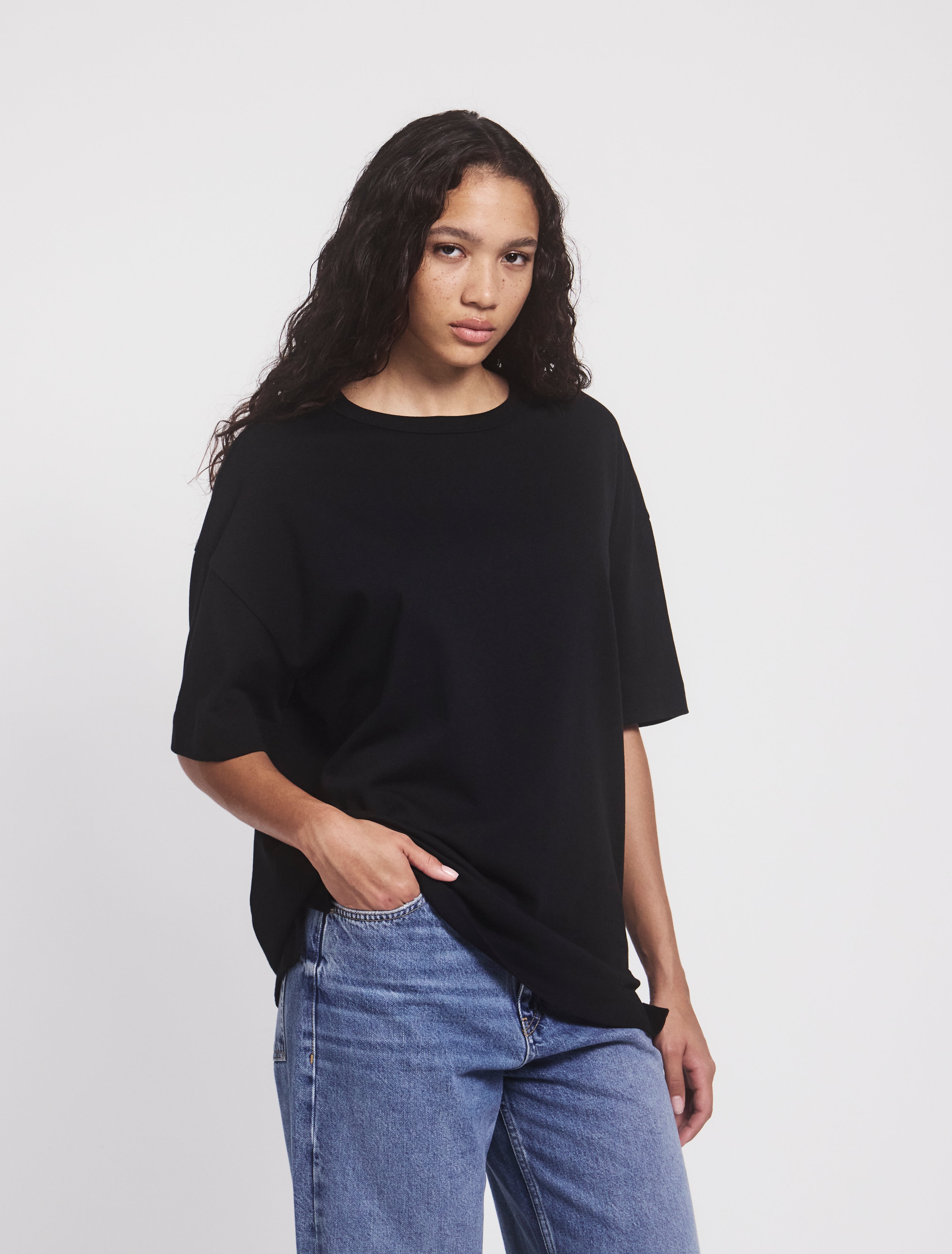Lena Oversized T-Shirt - Black – Ninety Percent