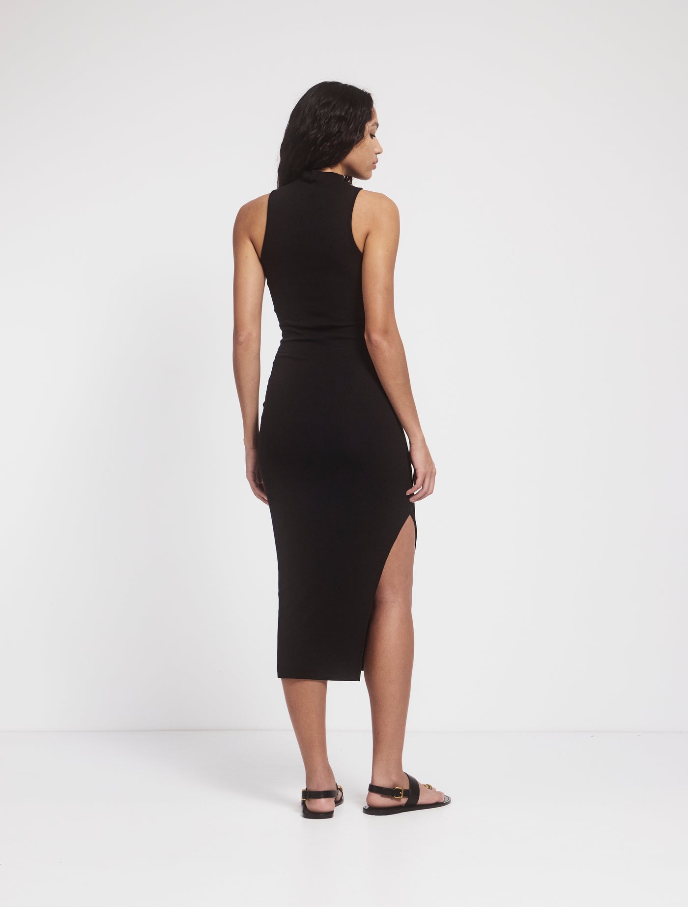 Vai Twist Tank Dress in Black