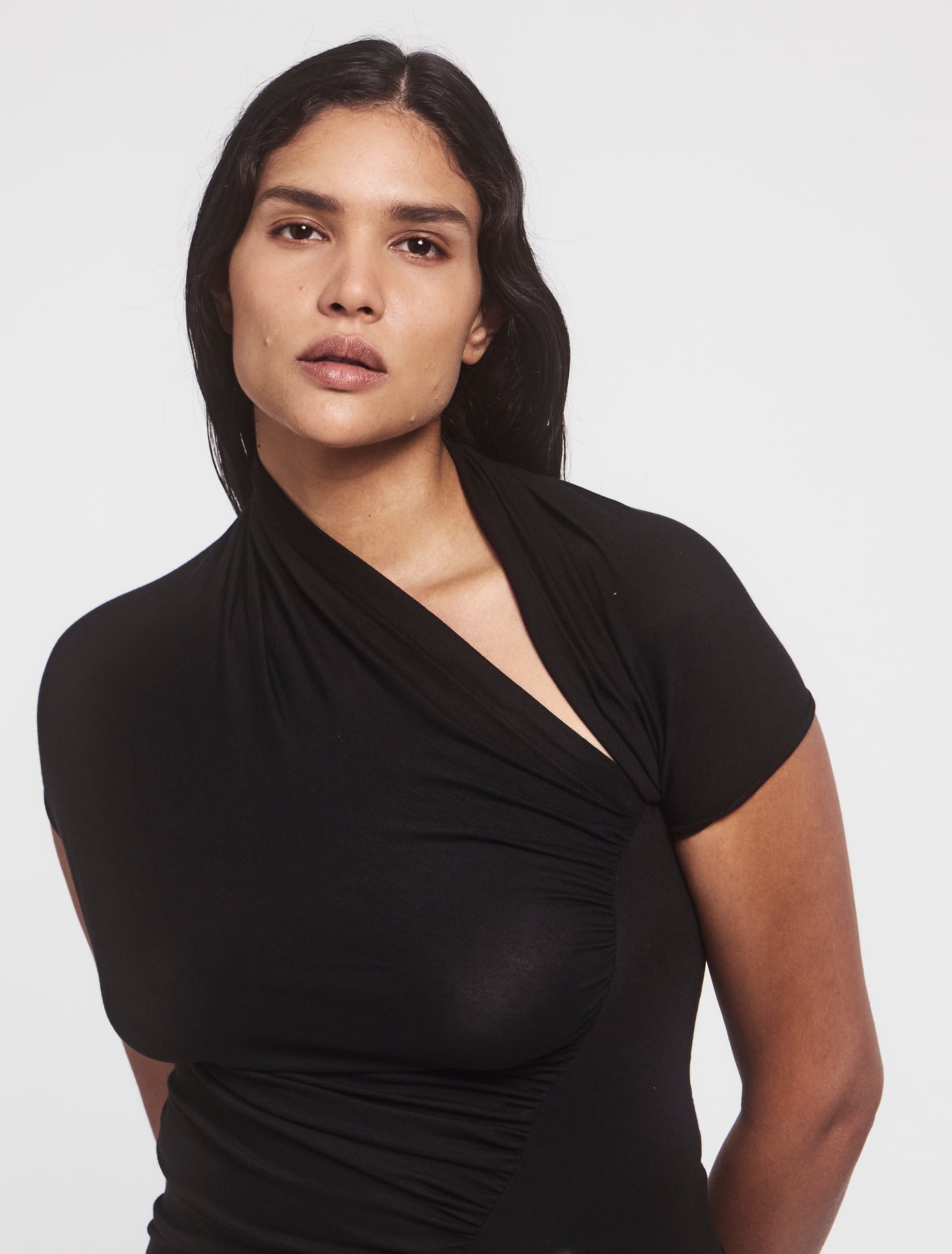Scarab Micromodal Cut Out Top in Black