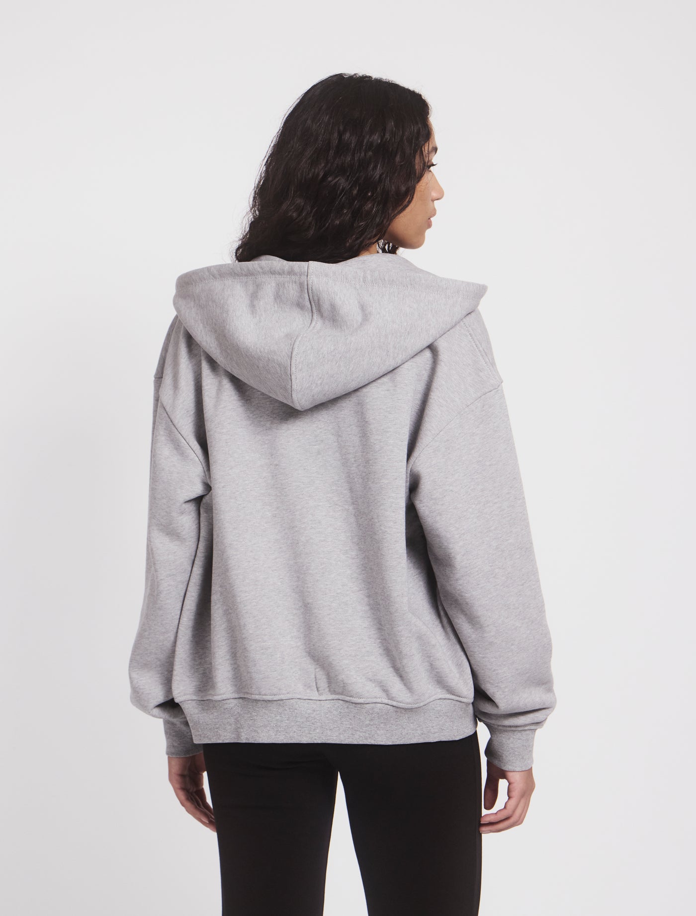 Signature Zip Hoodie in Grey Marl