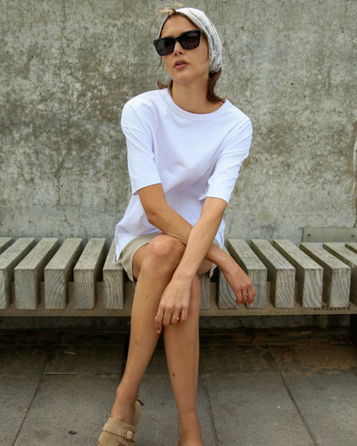 Classic Cotton Oversized T-Shirt in White