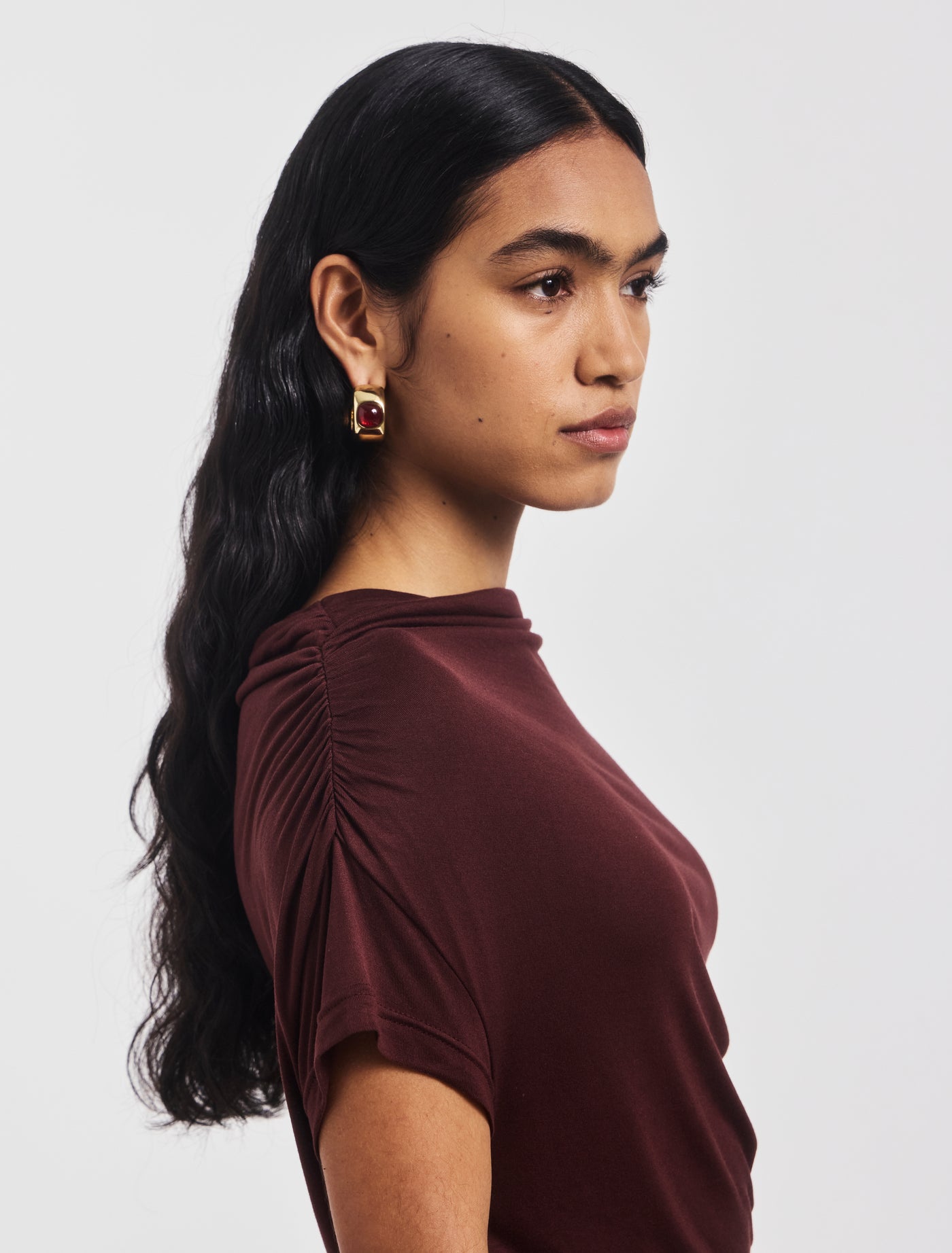 Priam Dress in Bordeaux