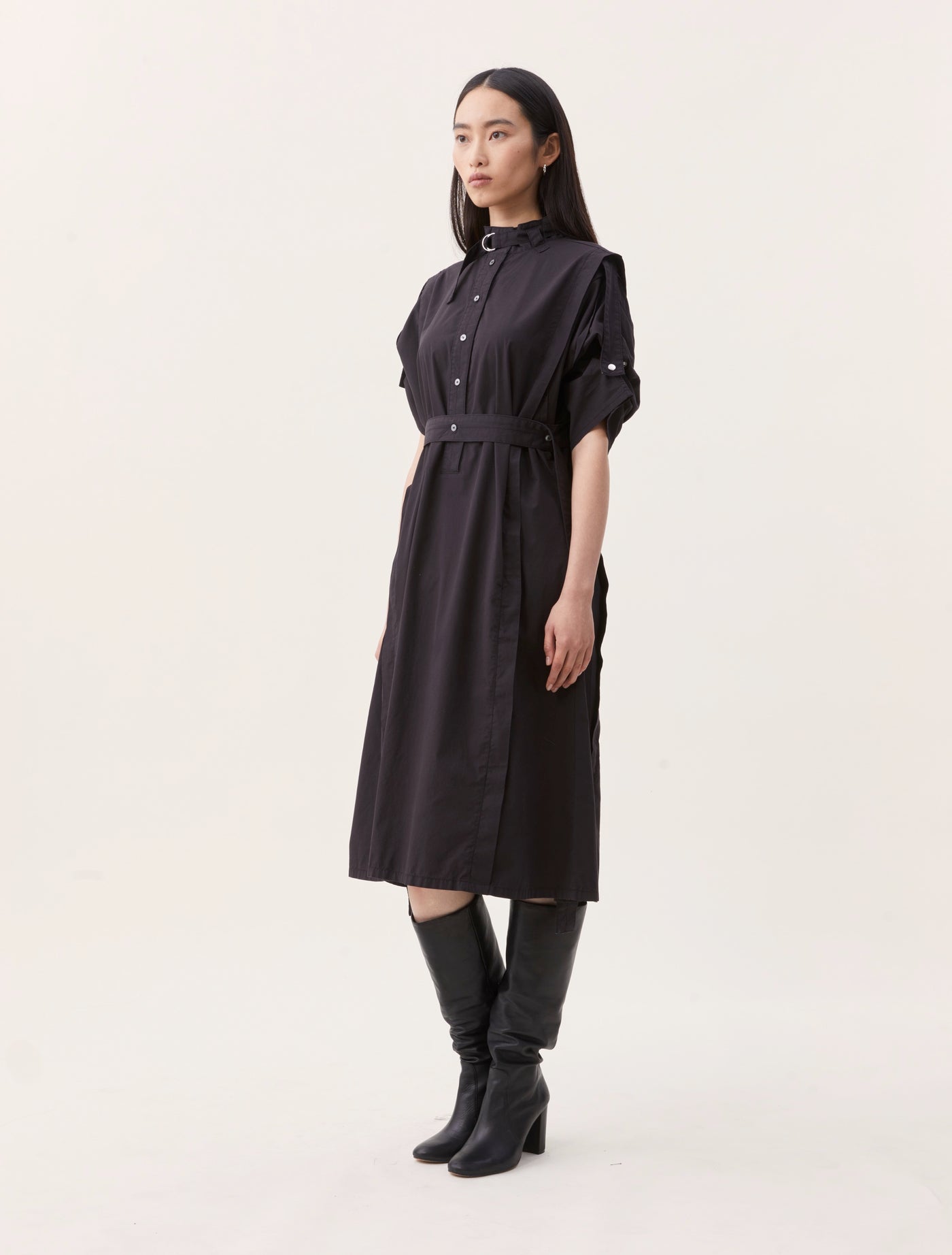 Pavo Dress in Obsidian