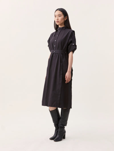 Pavo Dress in Obsidian