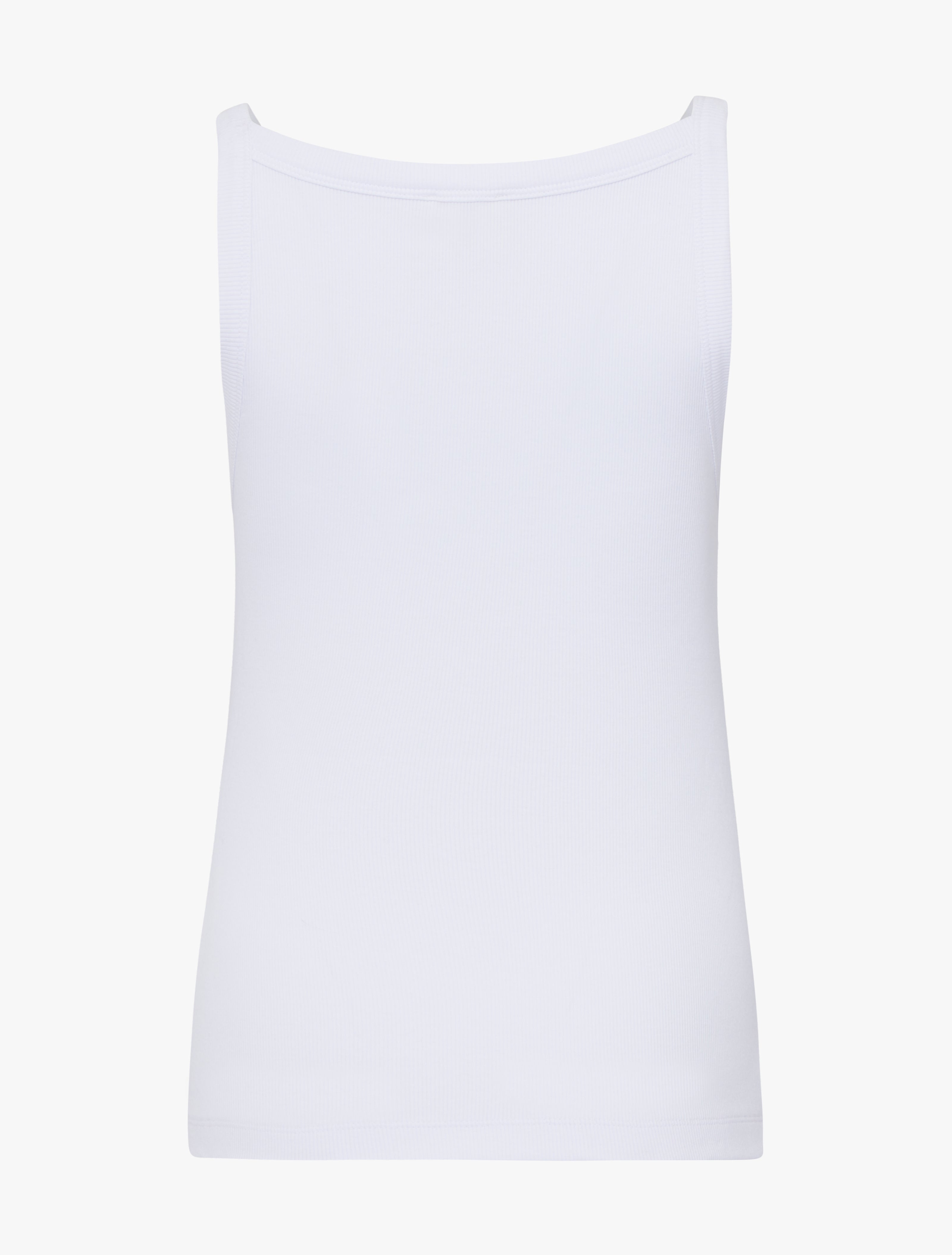 Ava Tank in White - Organic Cotton – Ninety Percent