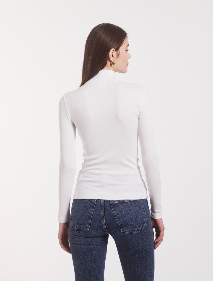 【Rest&Recreation】韓国人気★ RR HIGH NECK LONG SLEEVE TOP REST & RECREATION RR High Neck Long Sleeve Top in Pink: Warm
