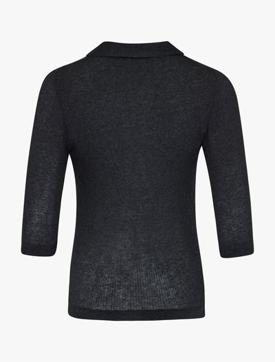 Tadeo Top In Charcoal Grey Melange