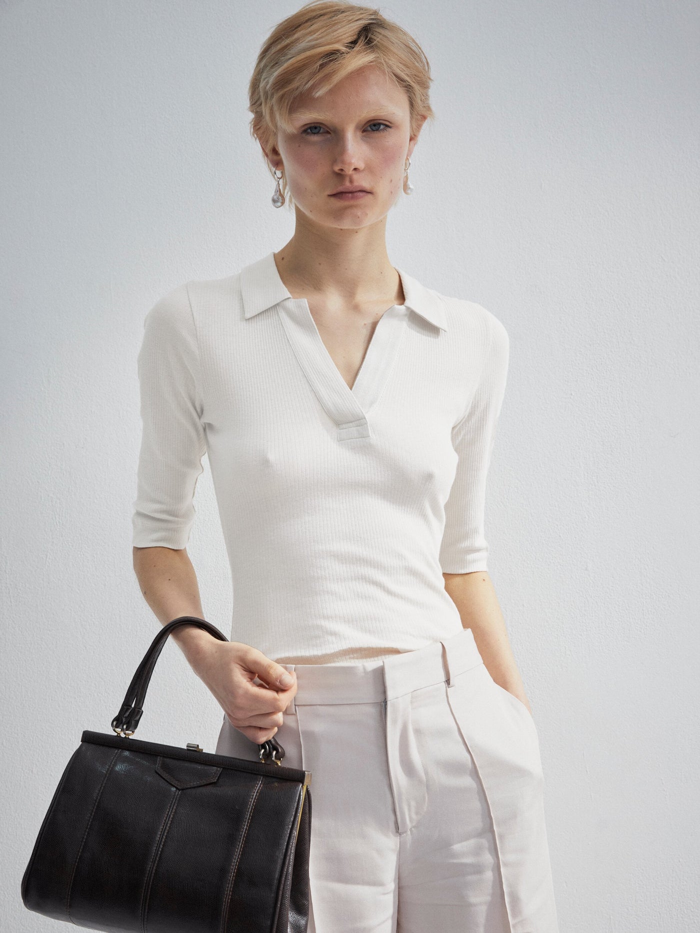 Tadeo Top in Chalk White
