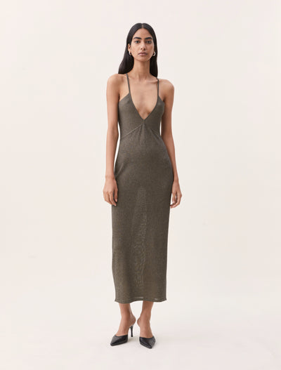 Ana Dress in Dark Bronze