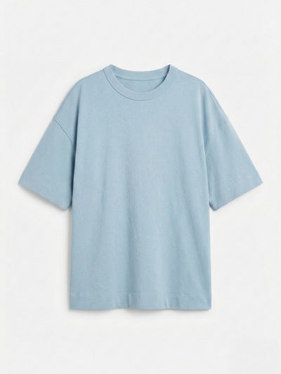 Classic Cotton Oversized T-Shirt in Powder Blue