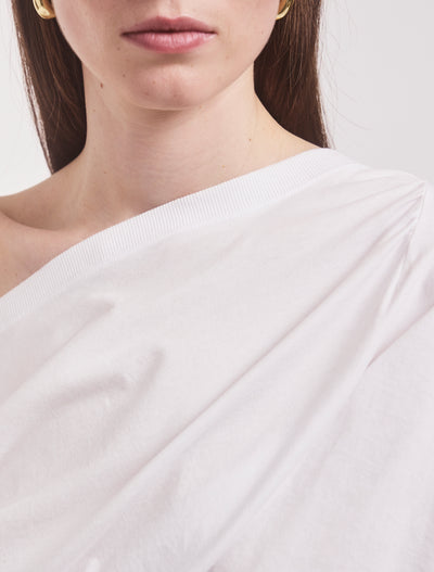 Agathi Draped Top in White