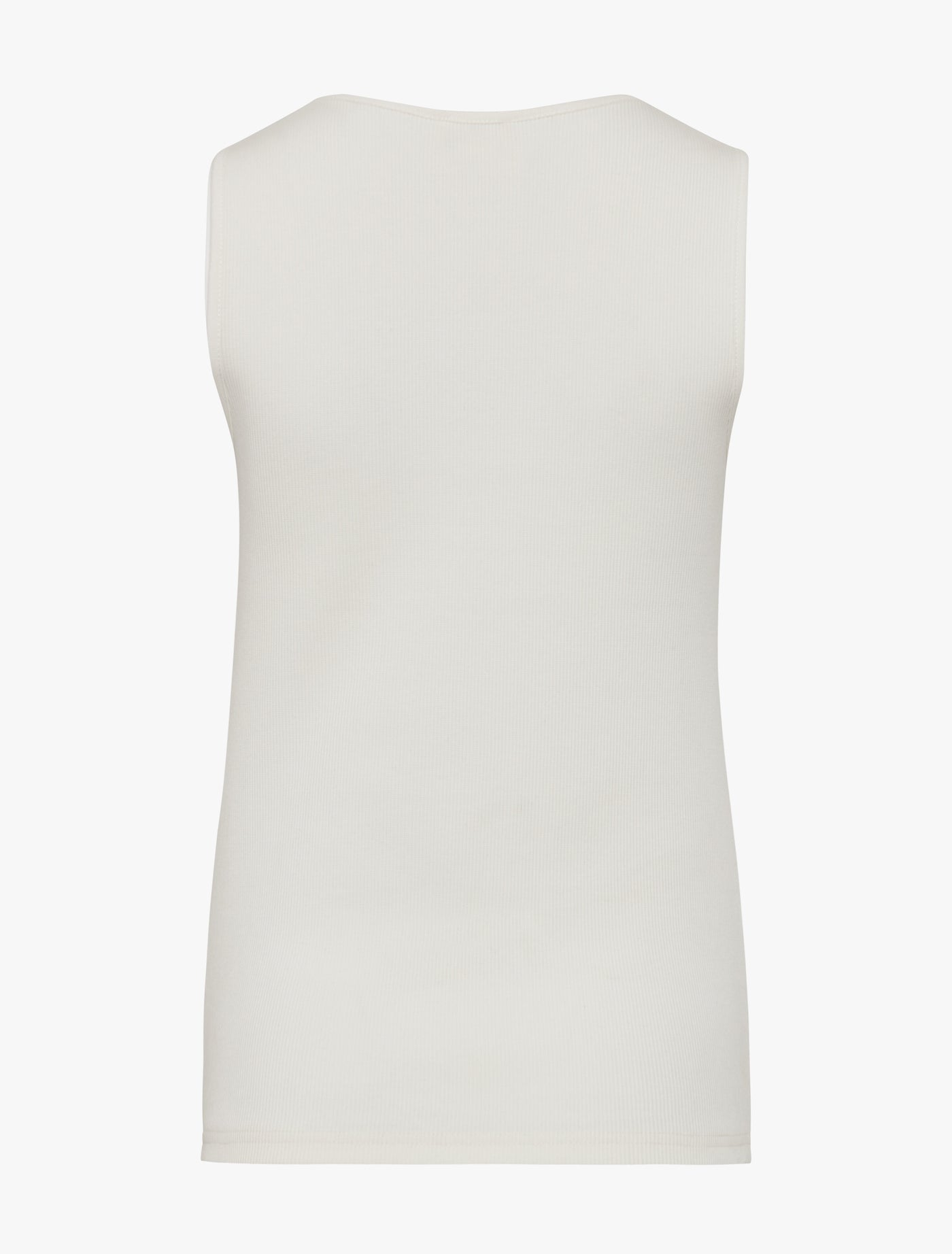 Azami Signature Rib Scoop Tank In Chalk White