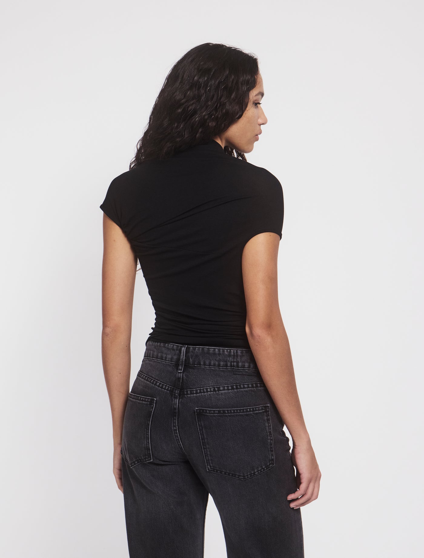 Scarab Micromodal Cut Out Top in Black