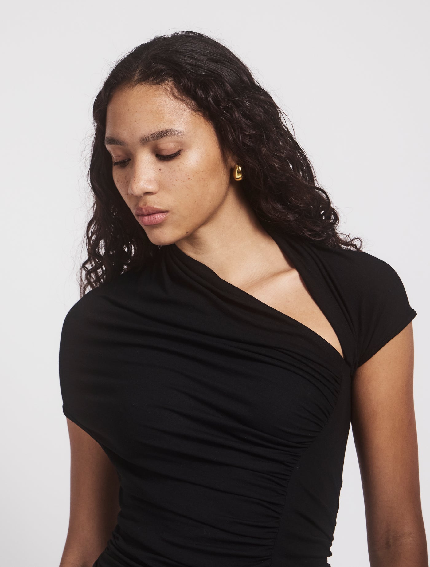 Scarab Micromodal Cut Out Top in Black