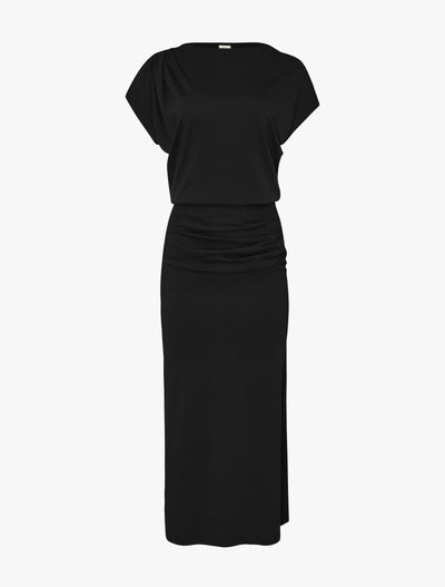 Gabriel Dress in Black, flat front view