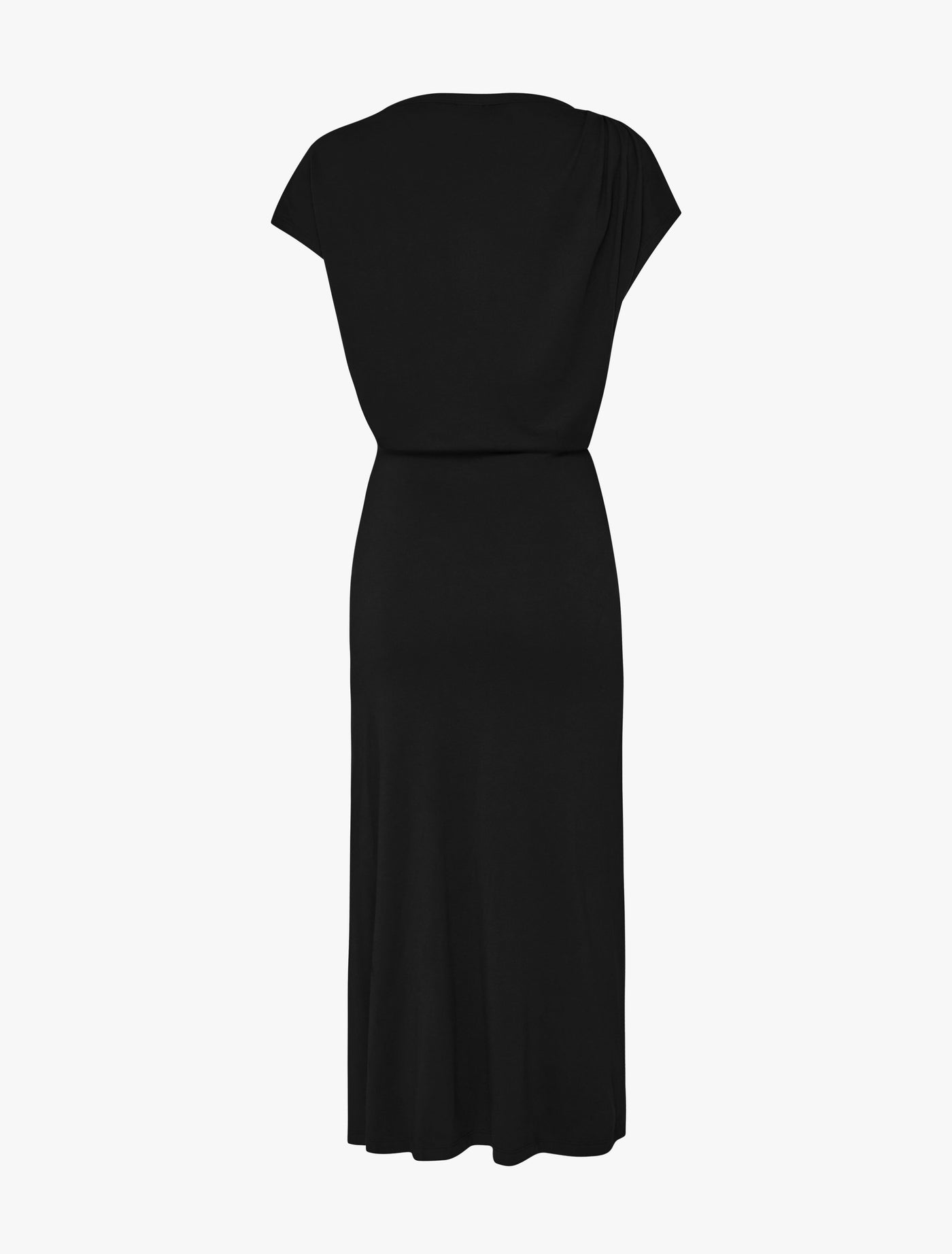 Gabriel Dress in Black, flat back view