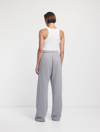 Signature Straight Leg Sweatpant in Grey Marl