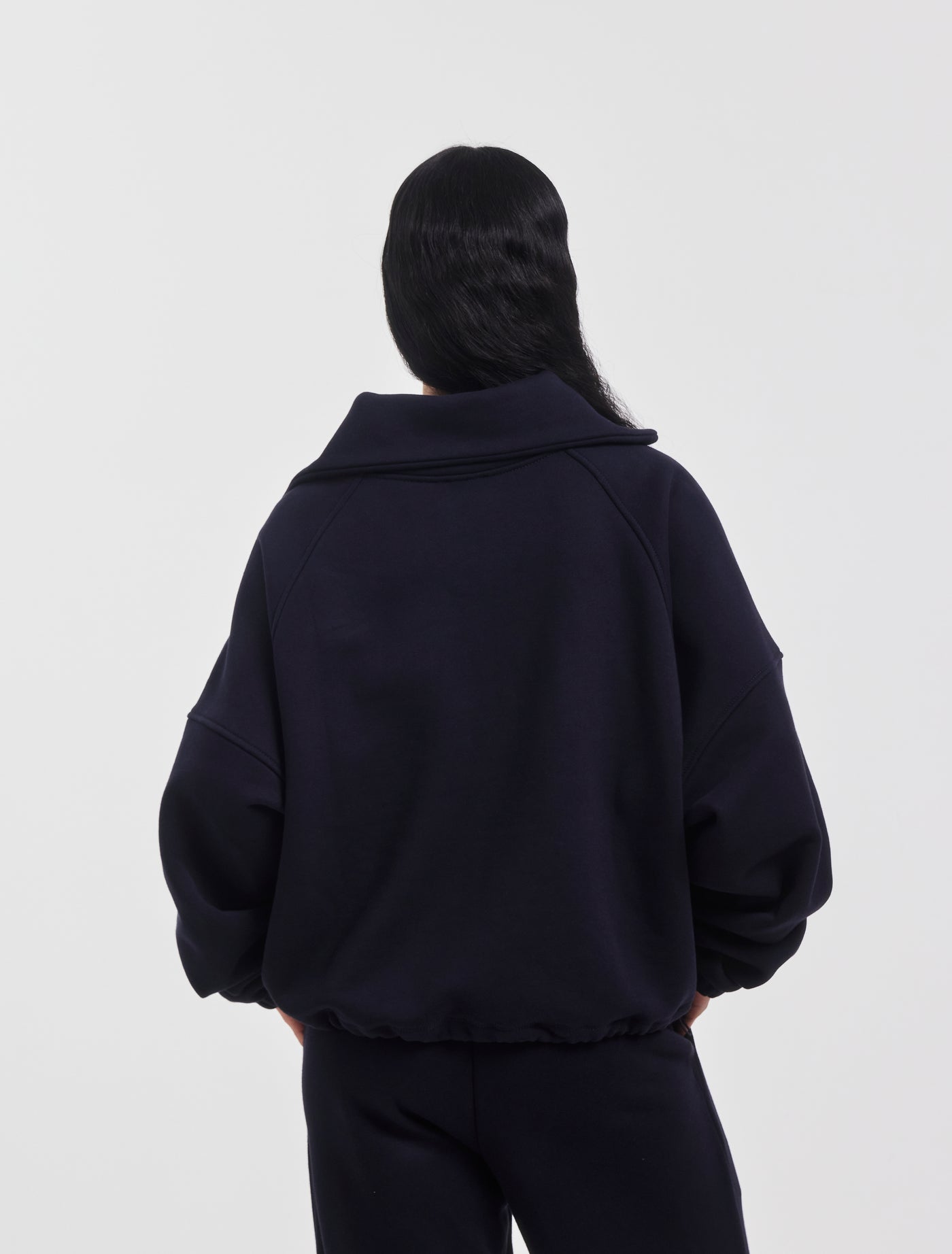Signature Half Zip Sweatshirt in Darkest Navy