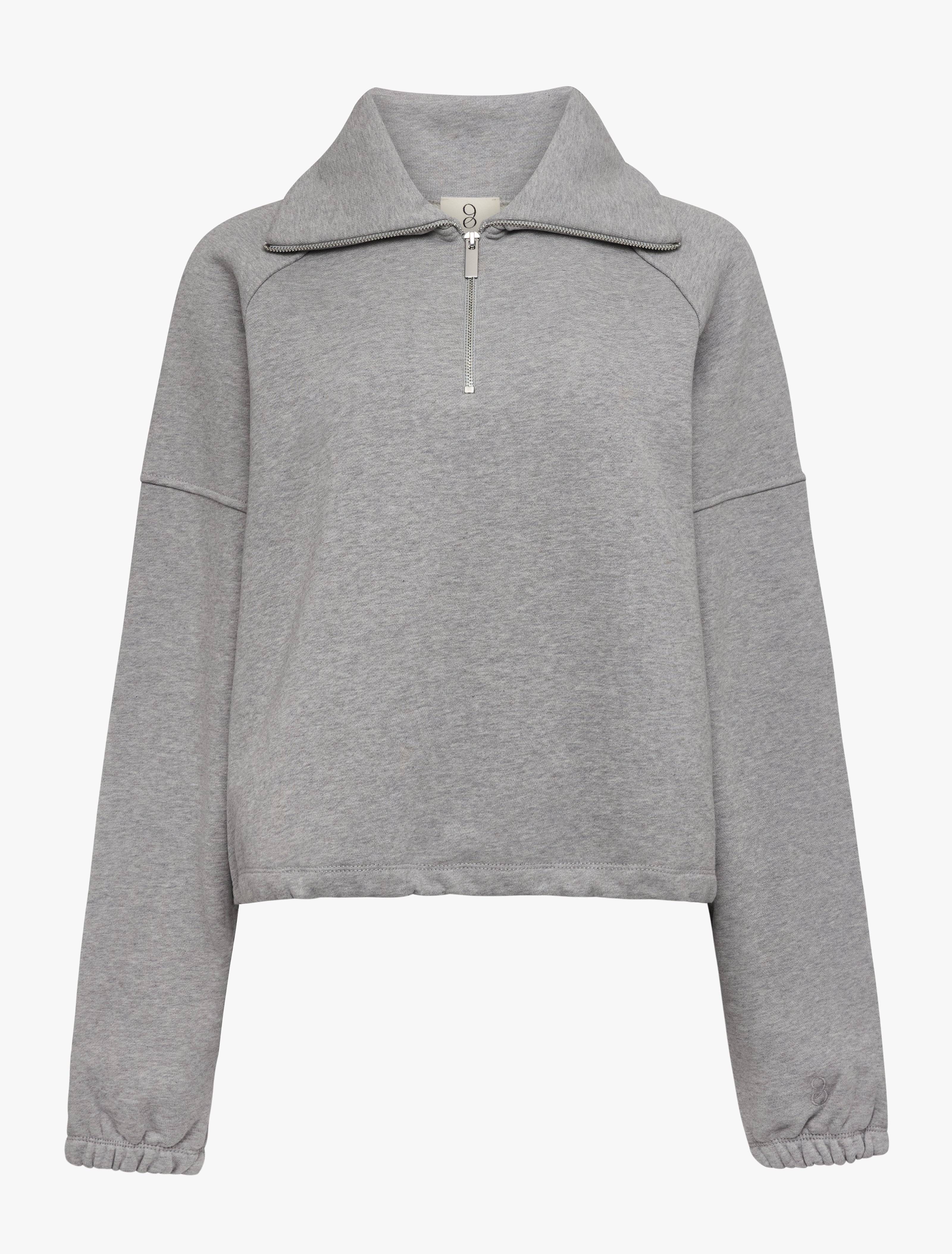 flower half zip sweat shirts