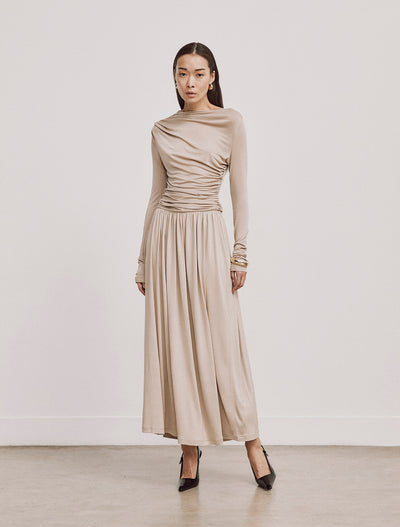 Romy Dress In Taupe