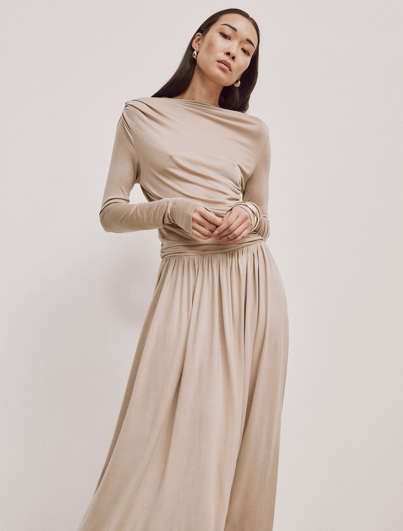 Romy Dress In Taupe