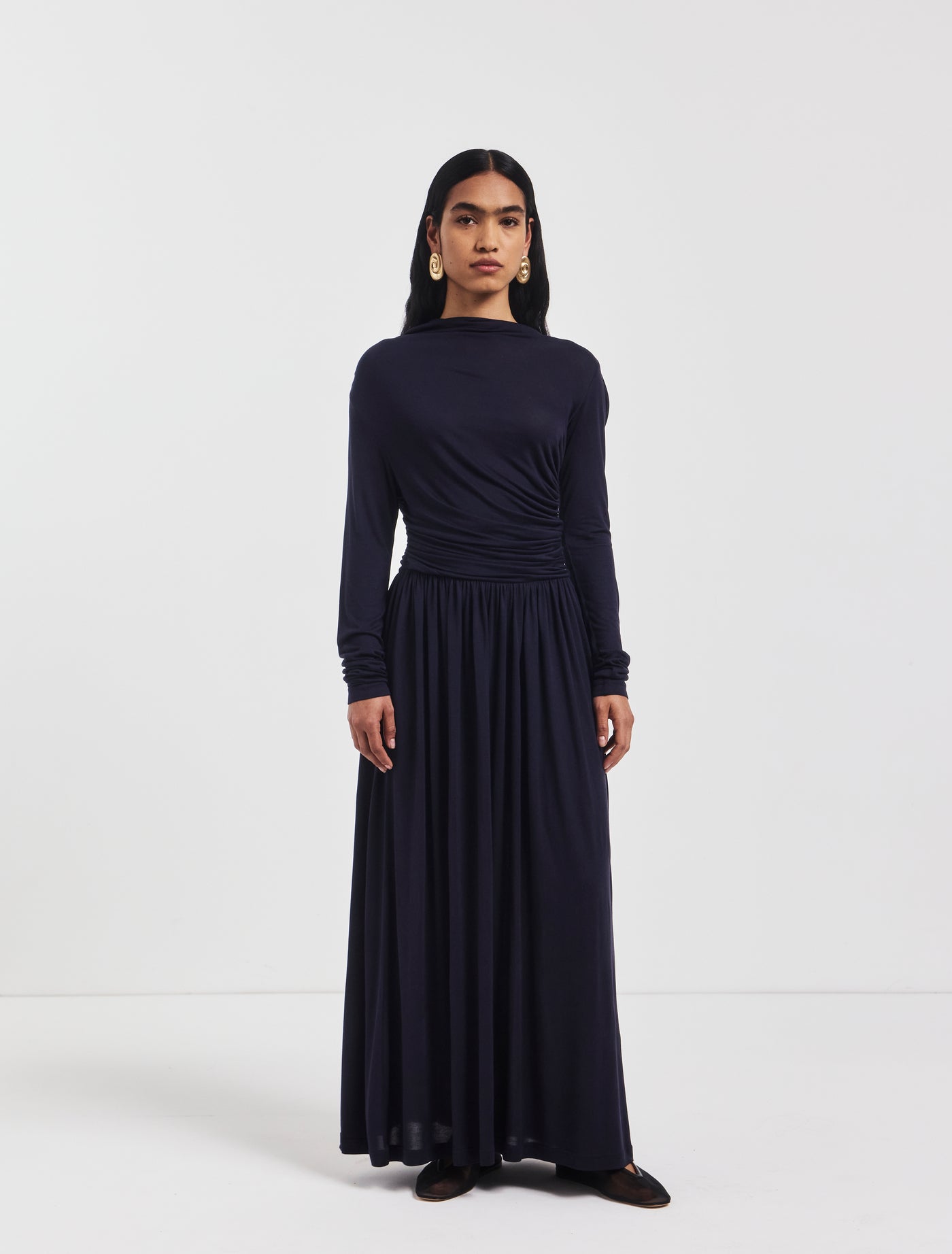 Romy Dress in Darkest Navy