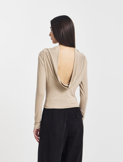 Anjea Reversible Top in Taupe