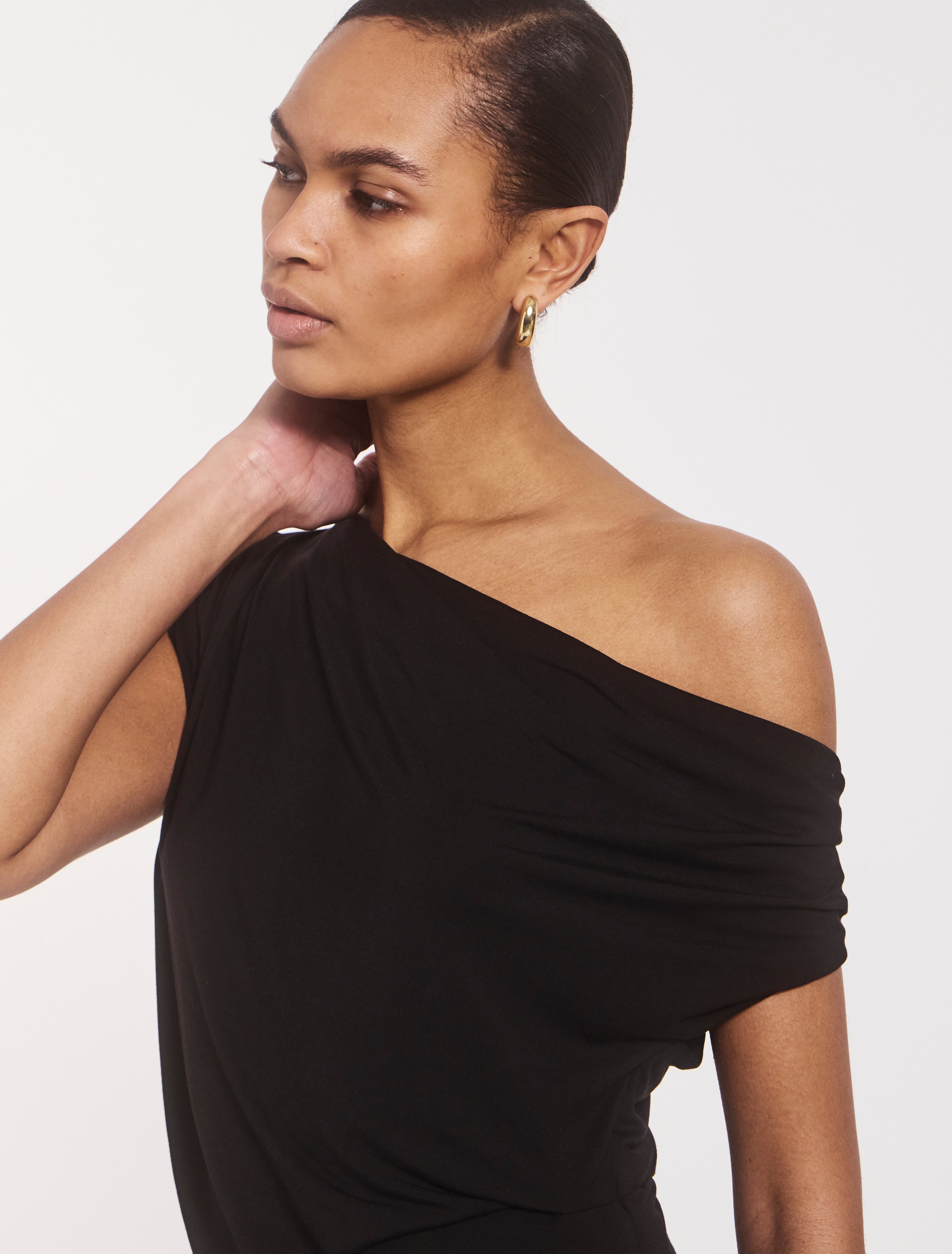 Tanz Draped Top in Black