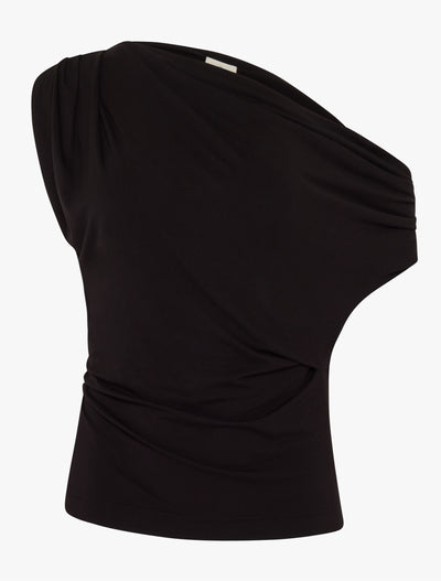 Tanz Draped Top in Black