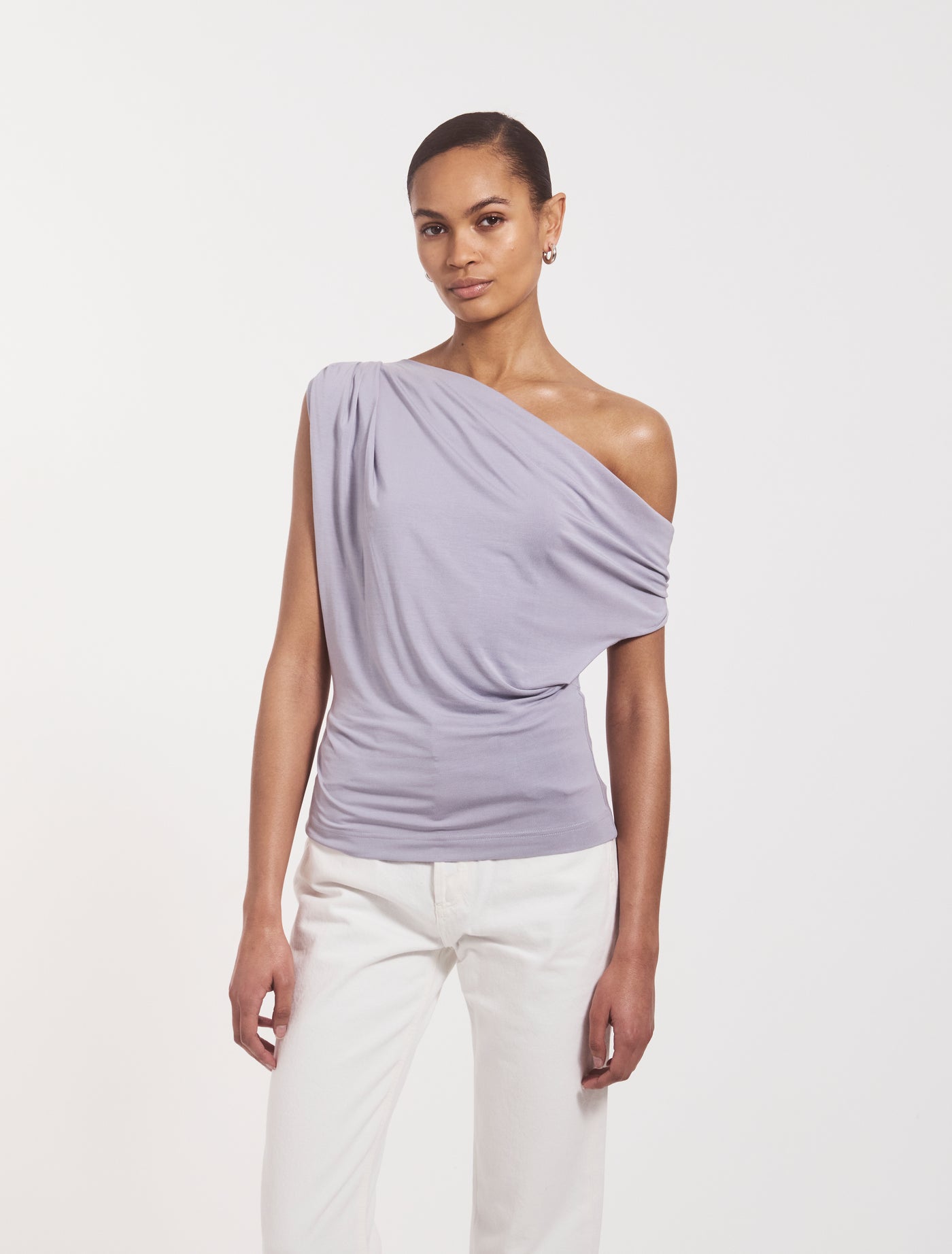 Tanz Draped Top in Lilac