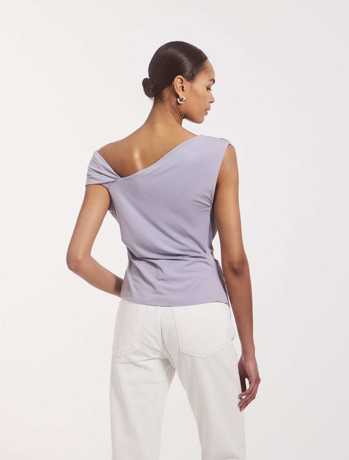 Tanz Draped Top in Lilac