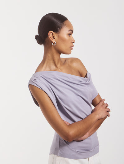 Tanz Draped Top in Lilac