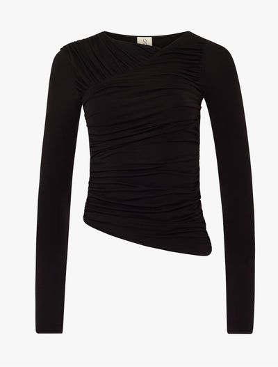 Mona Long Sleeve Top in Black