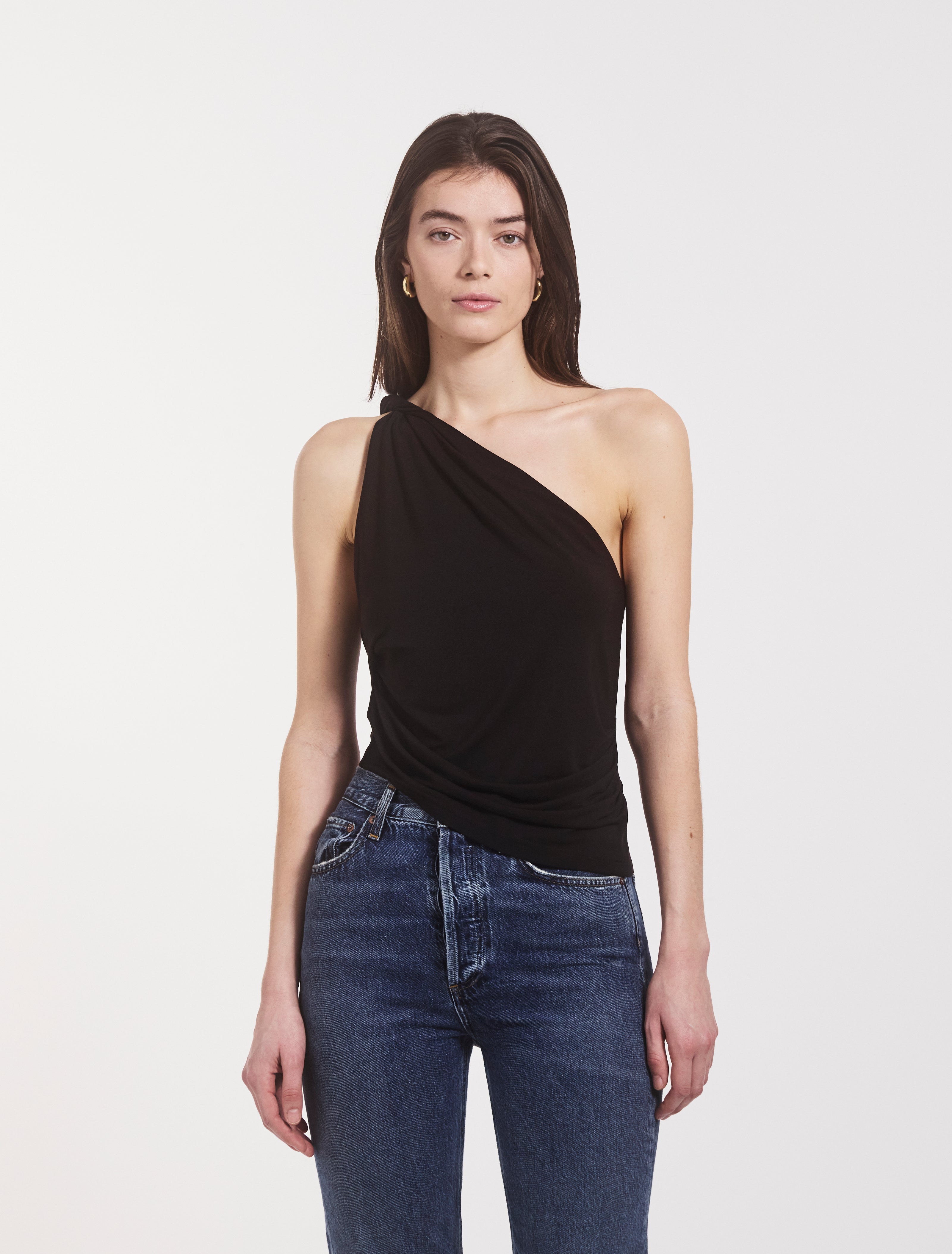 Cava Asymmetric Top in Black