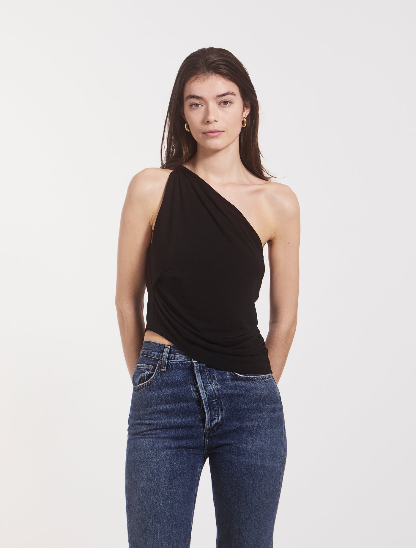 Cava Asymmetric Top in Black