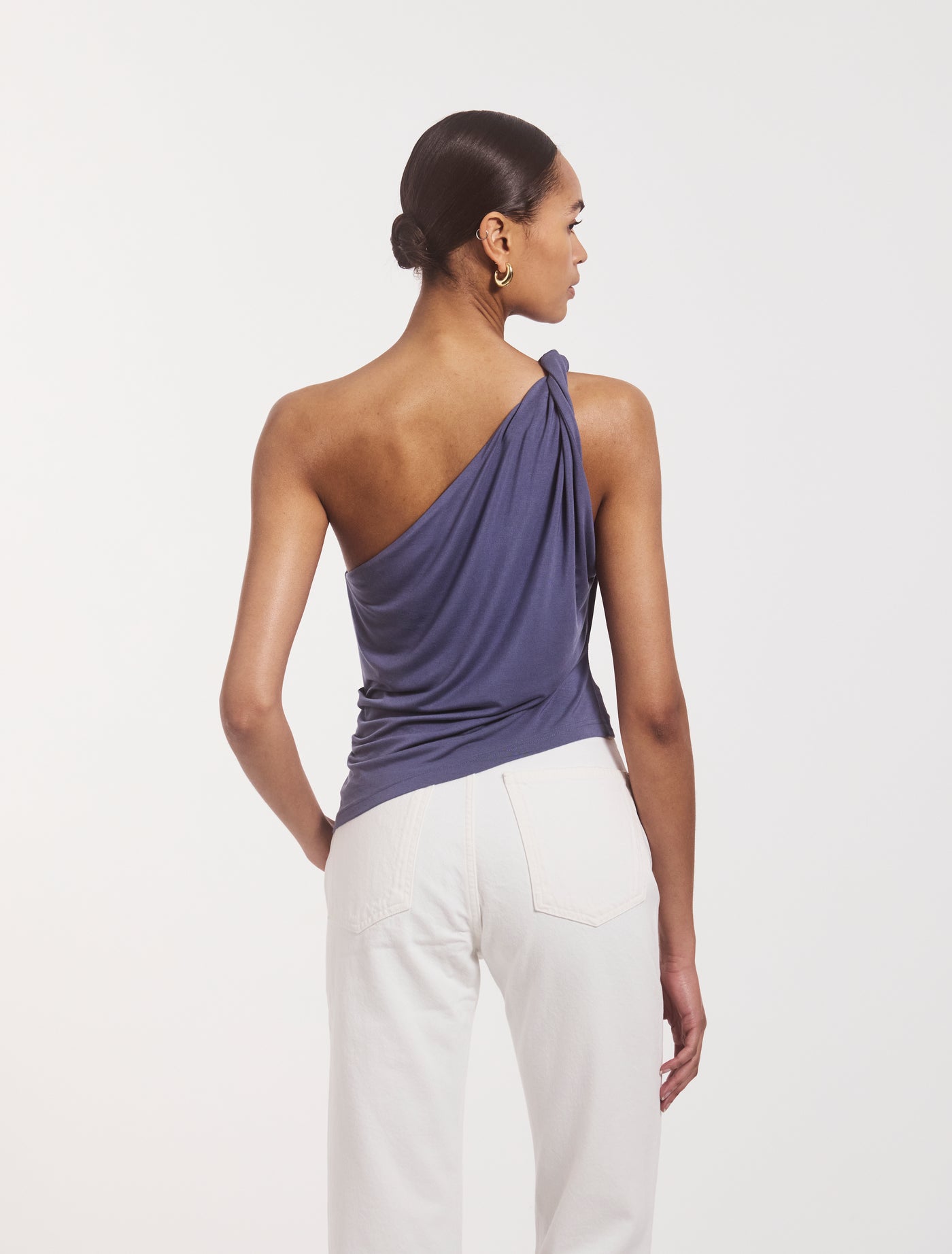 Cava Asymmetric Top in Summer Navy