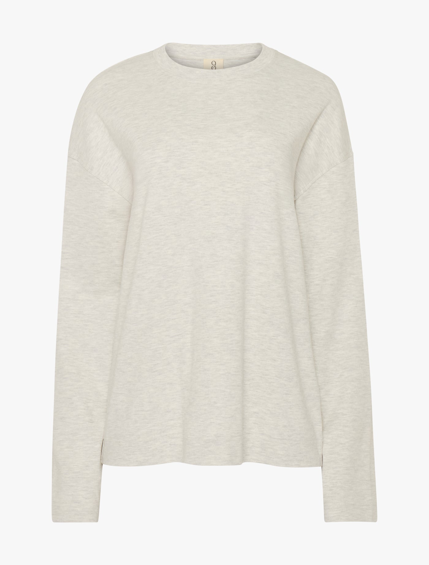 The Boyfriend LS T-Shirt in Light Grey Marl