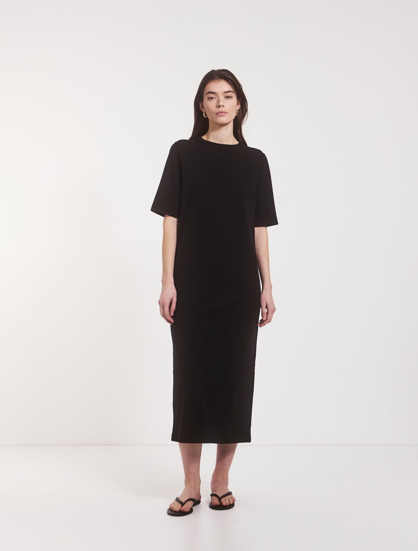 Signature T-Shirt Dress in Black