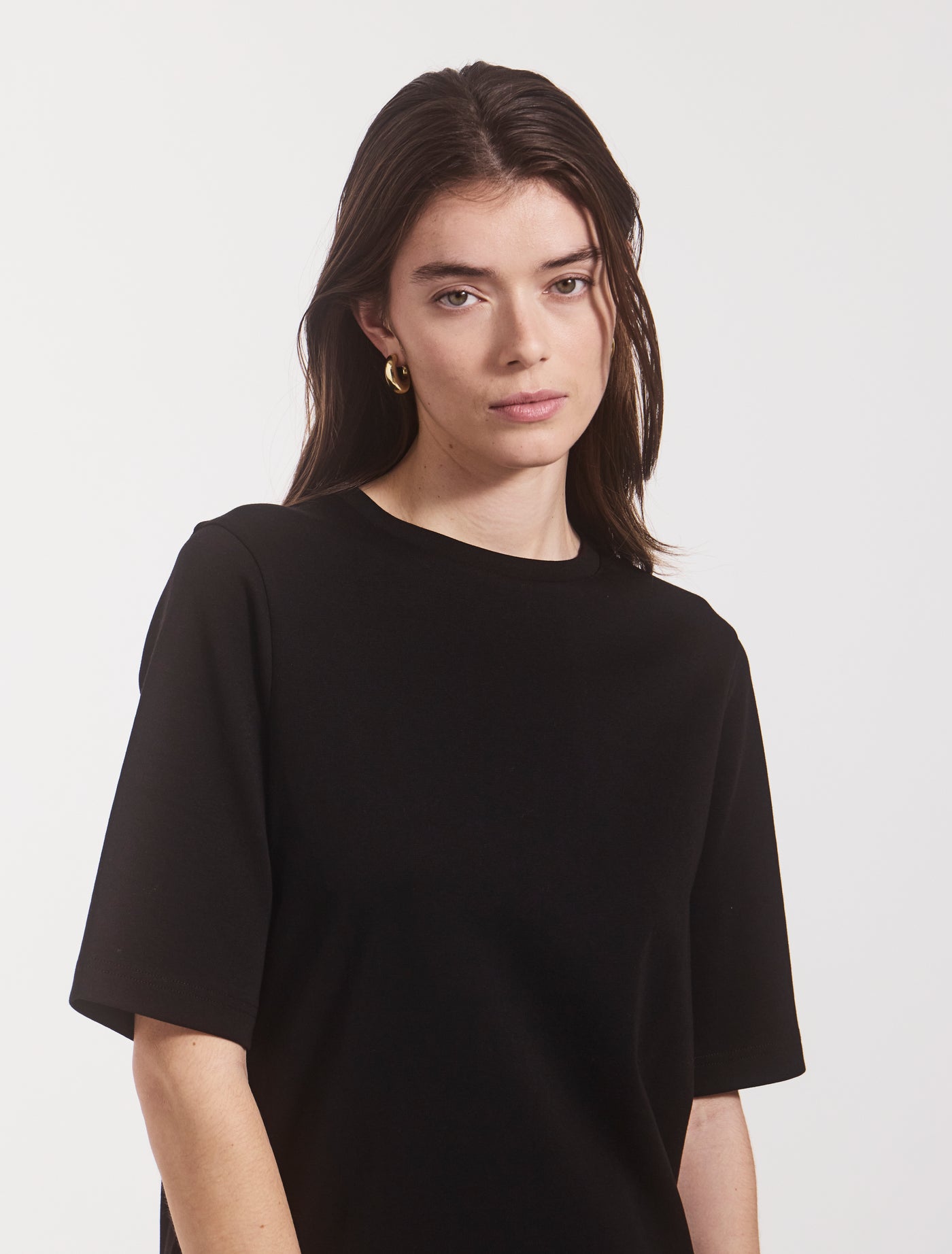 Signature T-Shirt Dress in Black