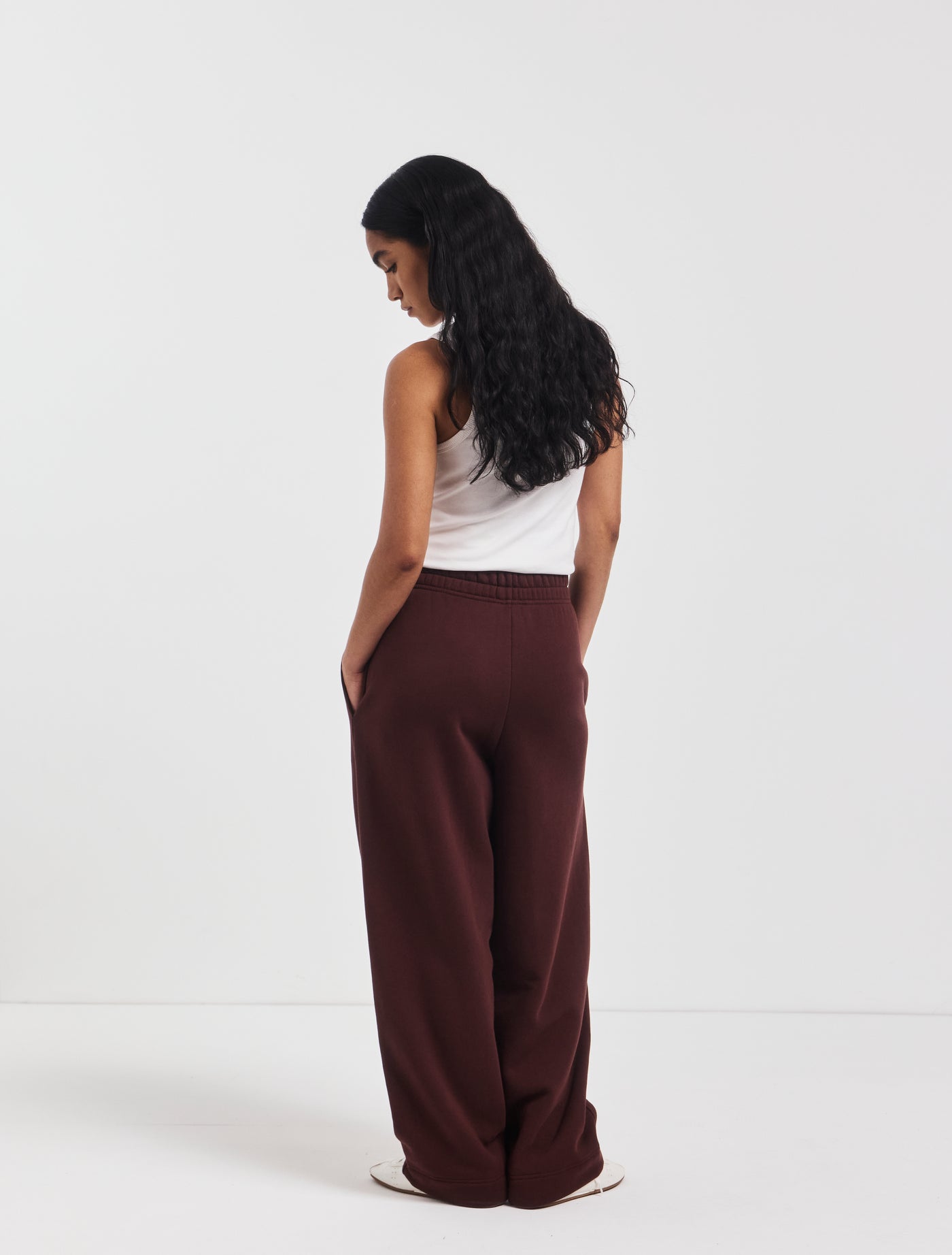 Ellery Barrel Leg Sweatpant in Bordeaux
