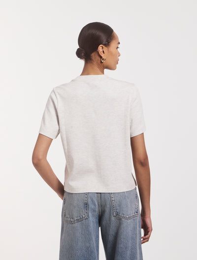 Signature Classic T-Shirt in Light Grey Marl