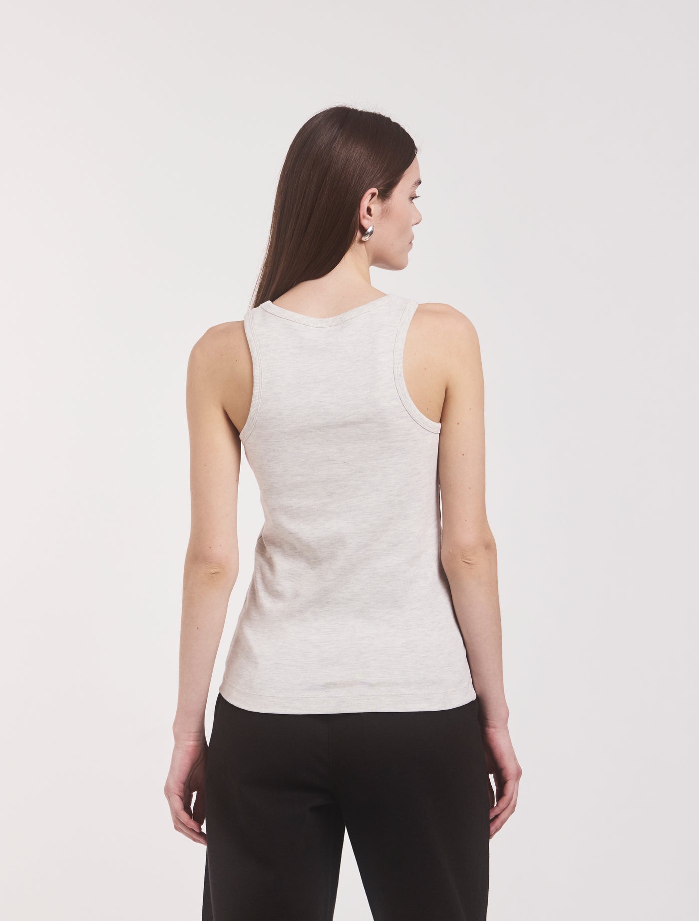 Signature Tank in Light Grey Marl