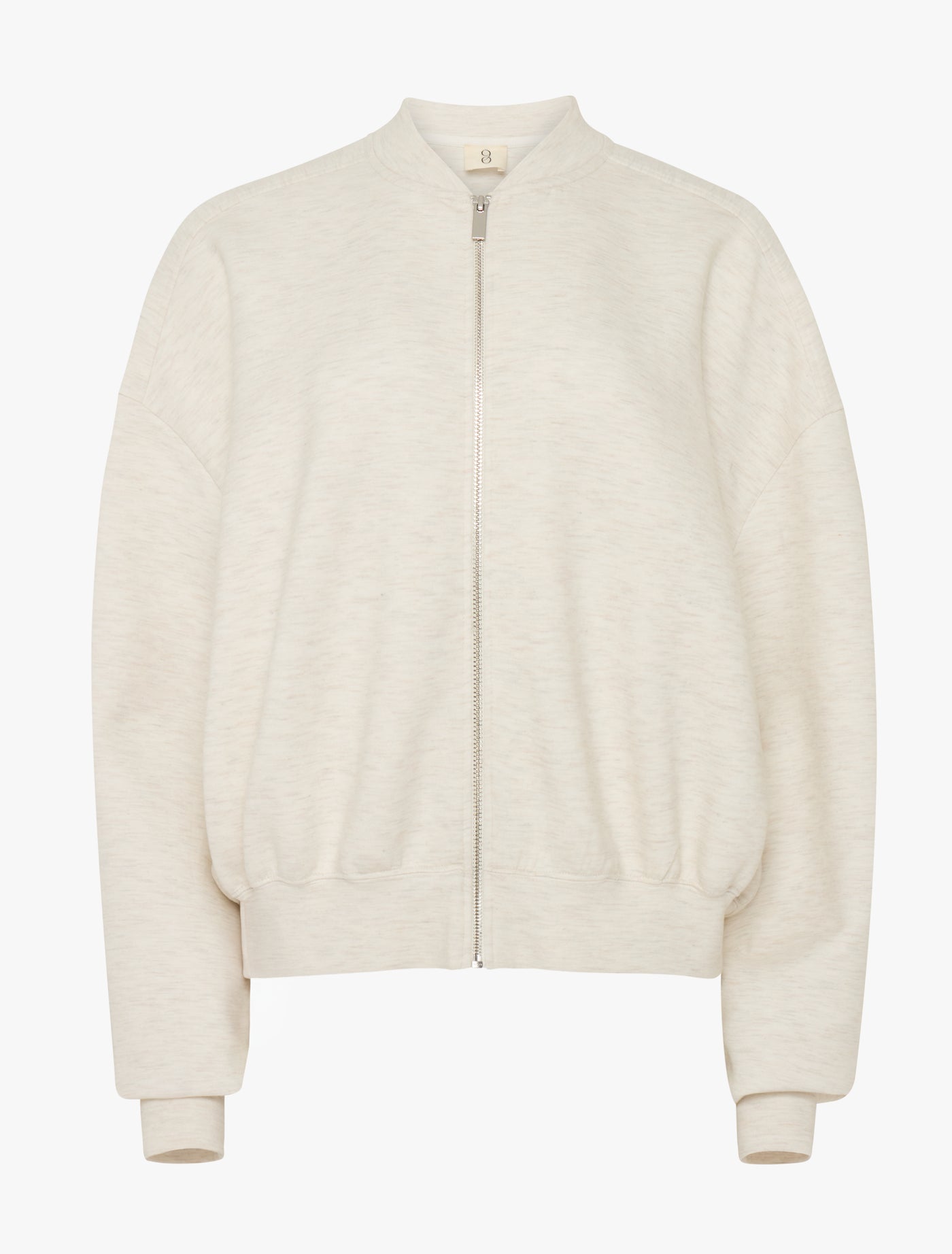 Signature Lounge Zip Jacket in Oatmeal Marl