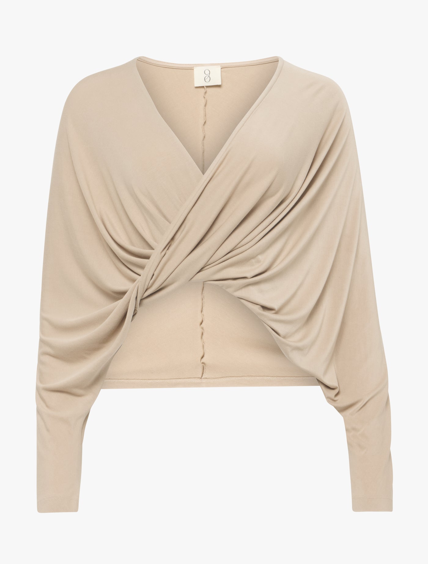 Sofia Twist Front Top in Taupe