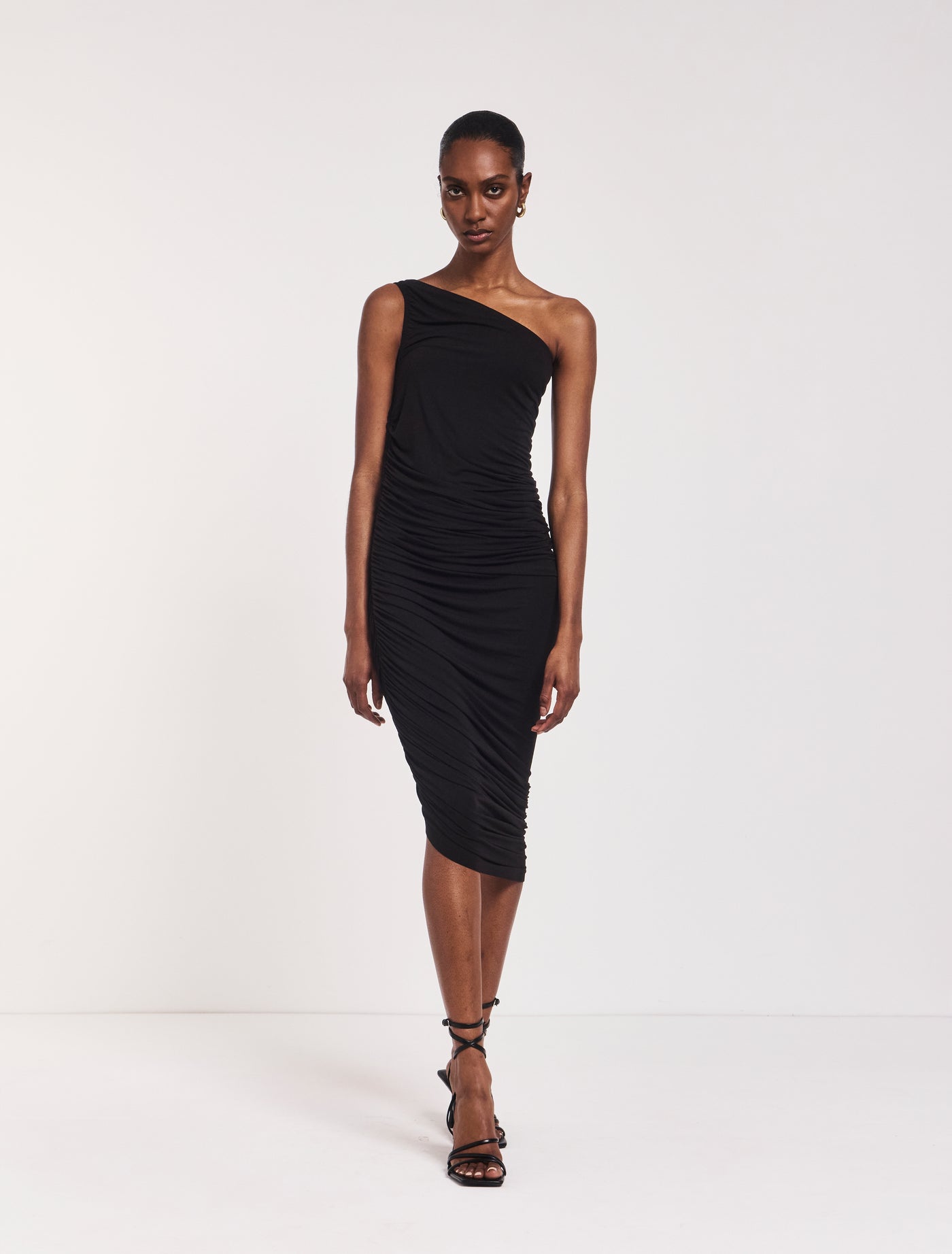 Aysm Midi Dress in Black