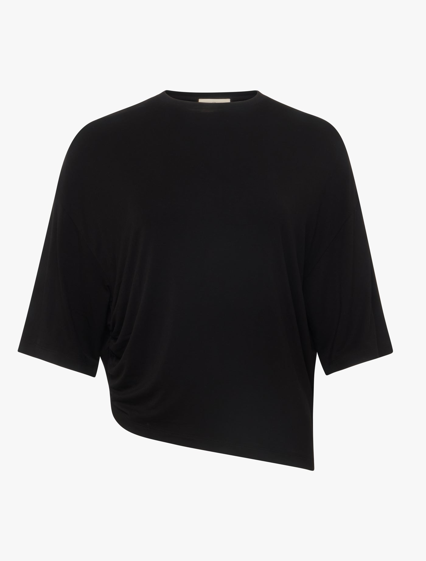 Drape Side Tee in Black