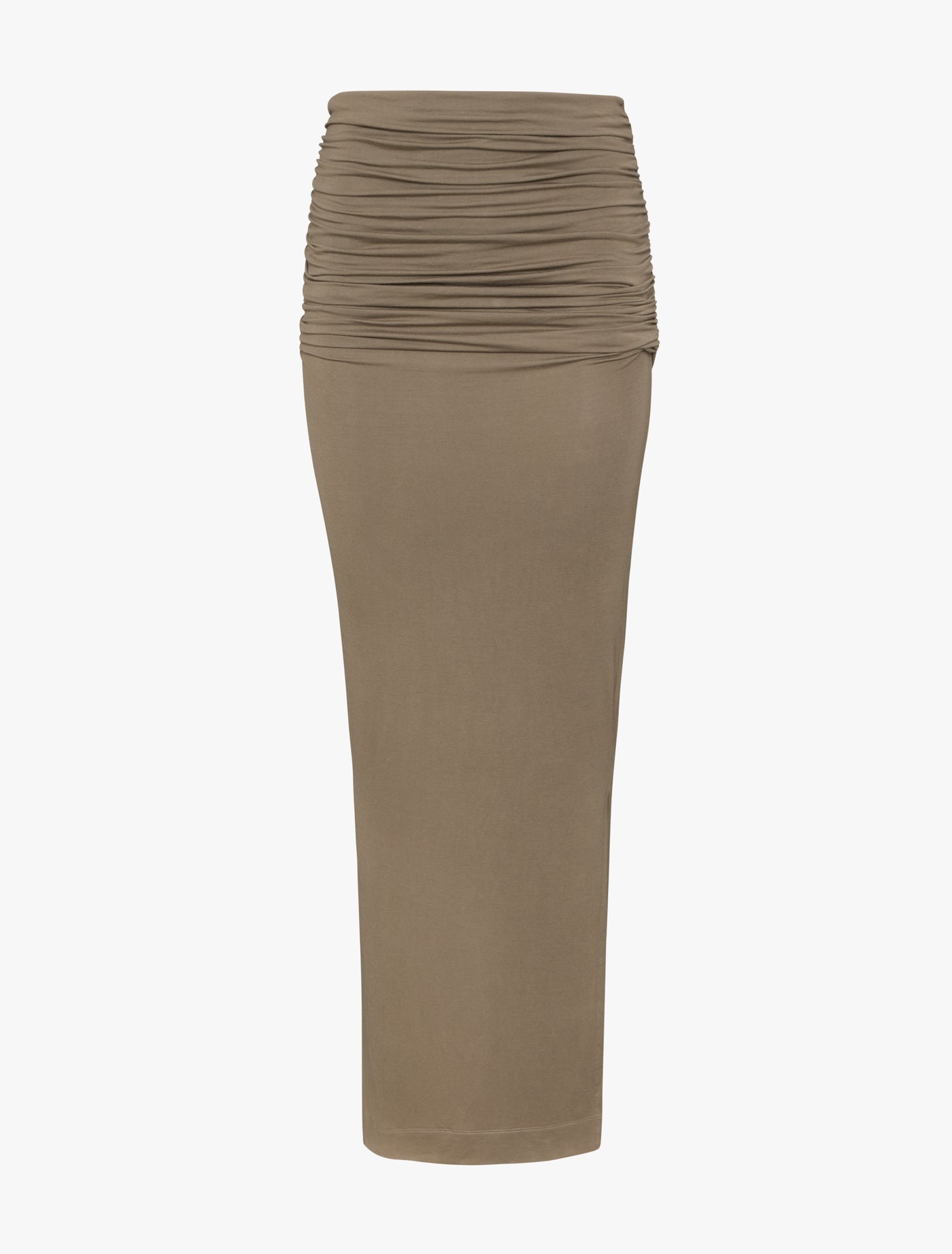 Leah Ruched Maxi Skirt in Sage