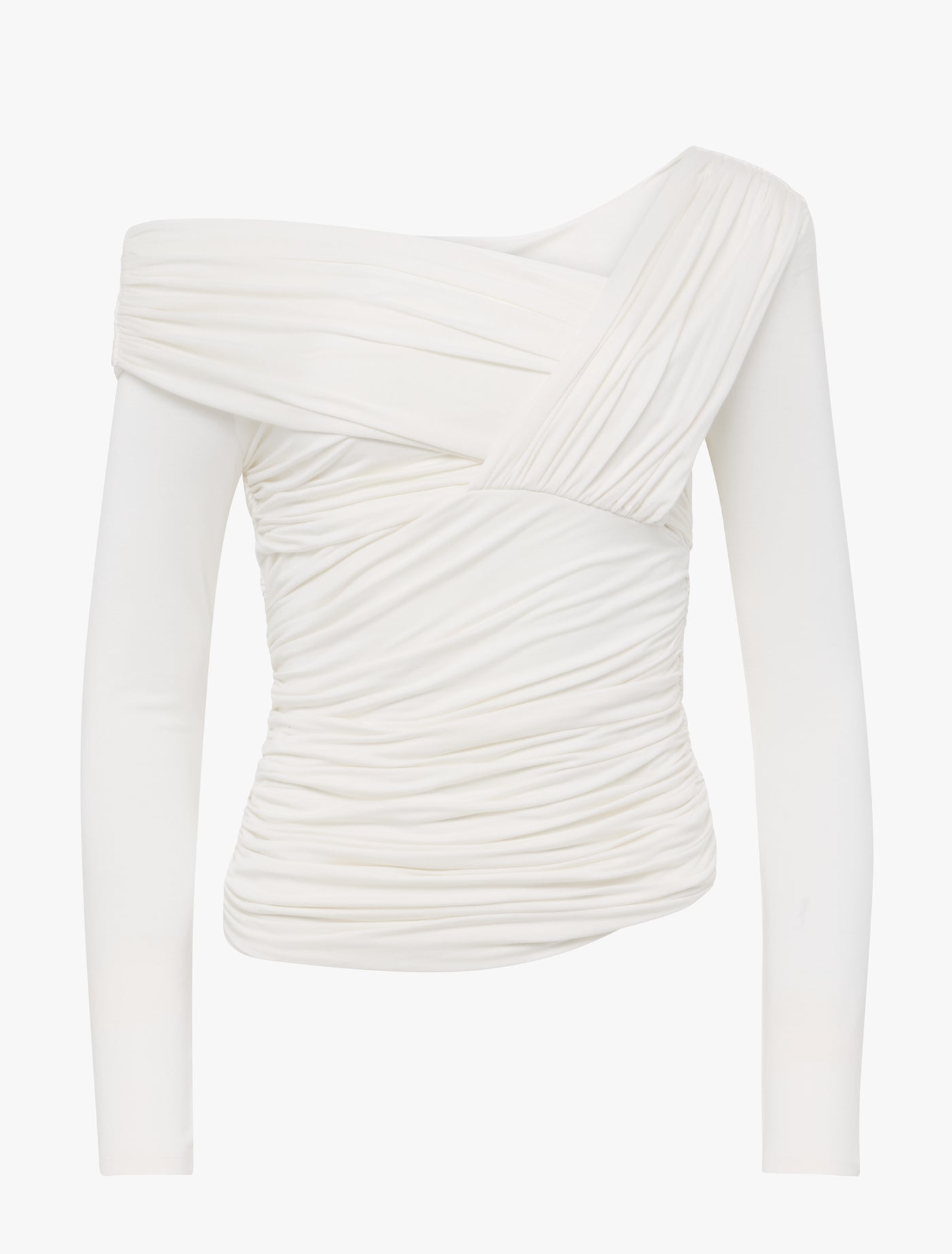 LS Aysm Bardot Top in Chalk White
